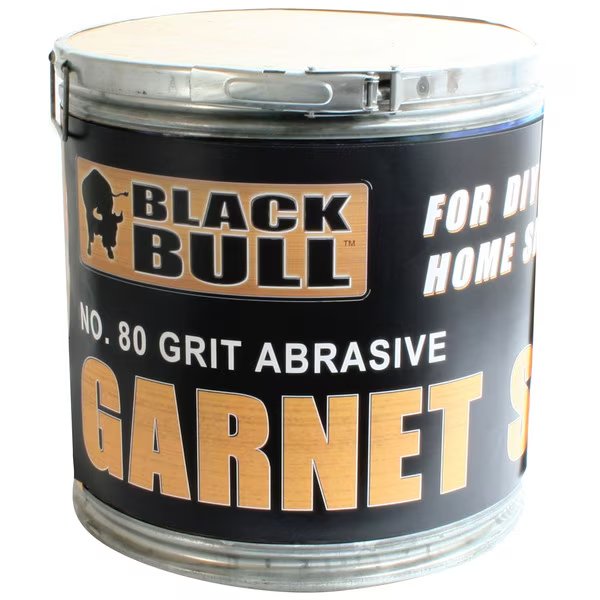 Abrasive Garnet Sand, 80 Grit, Black Bull, Mfr#: SBGARN